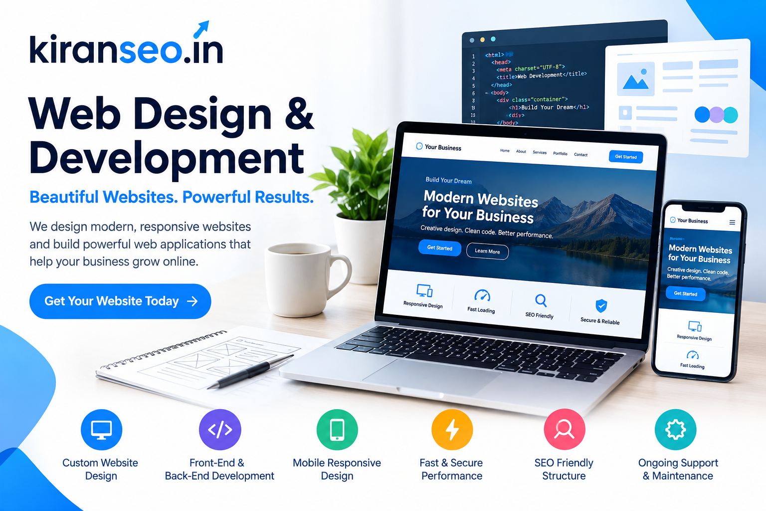 web design and development-kiranseo